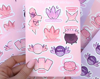 witchy activities reminders planner sticker sheet, organisation stickers, diary supplies, calendar stickers, stationary, scrapbooking