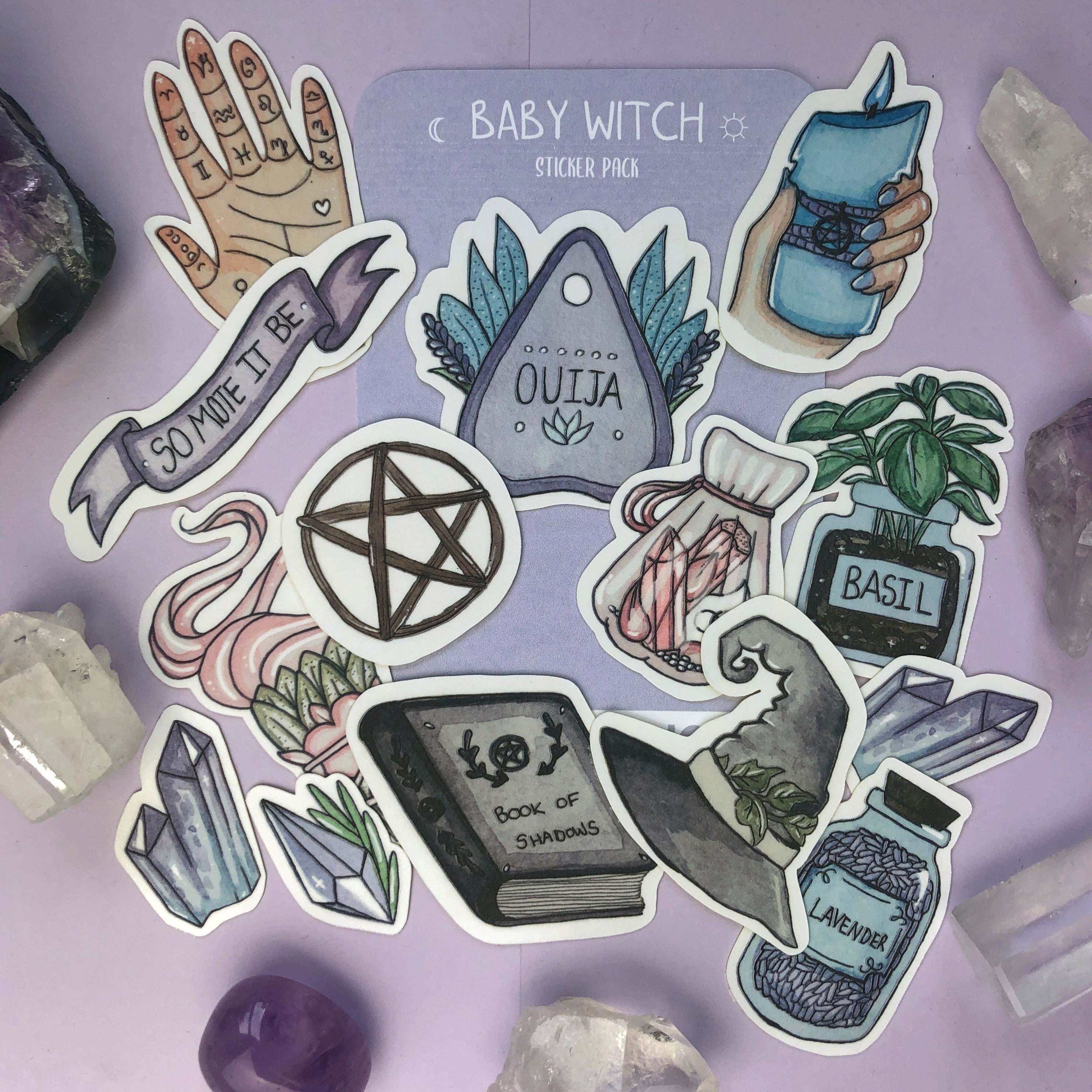 Baby witch sticker pack witchy stickers witchy vibes Etsy