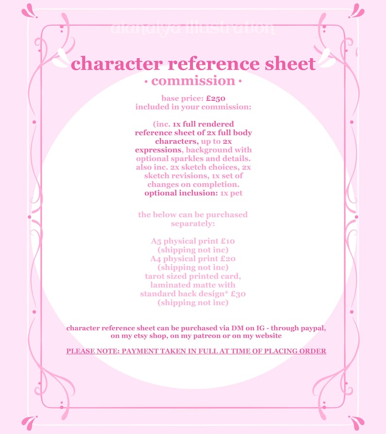 Custom Character Reference Sheet Digital Illustration, Stylized Art ...