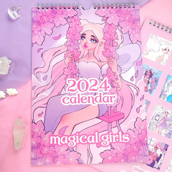 Calendrier pour un 2024 magique, calendriers muraux de sorcières