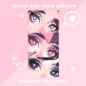 aesthetic pink girl eyes phone wallpaper, ios, android, mobile phone theme, smartphone background, wallpaper set, iphone background