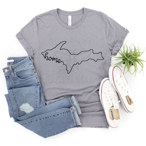 Michigan Upper Peninsula SVG - INSTANT DOWNLOAD - Up Home State Shape Shirt - Digital jpg files for any printer, Silhouette, or Cricut