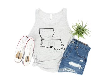 Louisiana Home State Outline SVG – DIY Shirt Design (Digital Download)
