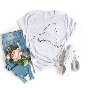 New York Home SVG - INSTANT DOWNLOAD - Ny Home State Shape Shirt Zustand Umriss - digitale JPG-Dateien für jeden Drucker, Silhouette oder Cricut