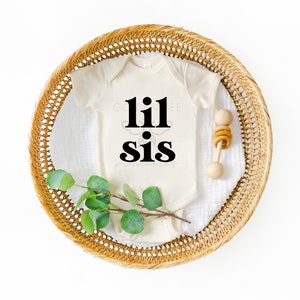 Little Sister SVG - INSTANT DOWNLOAD - Nieuwe Baby Broer of zus Shirt Download Lil Sis - Digitaal gesneden bestand voor elke printer, Silhouet of Cricut