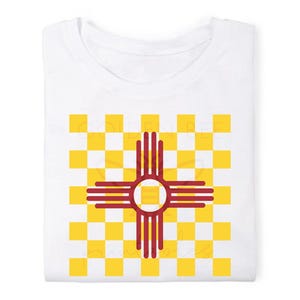 New Mexico Flagge SVG - INSTANT DOWNLOAD - Checkered State nenn avg, Home Shape Shirt - Digitale Schnittdateien für jeden Drucker, Silhouette oder Cricut