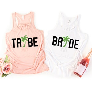 Palm Tree Bride Tribe SVG - INSTANT DOWNLOAD - Beach Bachelorette Party Bride Shirts - Cut files for any printer, Silhouette, or Cricut