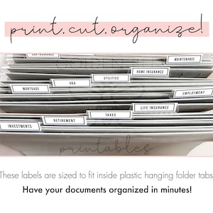 Document Box Tab Labels - INSTANT DOWNLOAD - Box of Records, Document ...