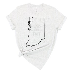 Indiana Home SVG - INSTANT DOWNLOAD - In Home State Shape Shirt State Outline - Digital jpg png files for any printer, Silhouette, or Cricut