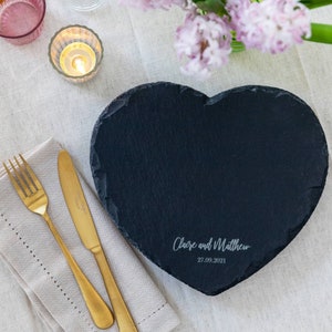 Personalised Couples Slate Serving/Cheese Board, Gifts for Couples, Engagement Gifts, Wedding Gift List, New Home Gifts, Gifts For Them