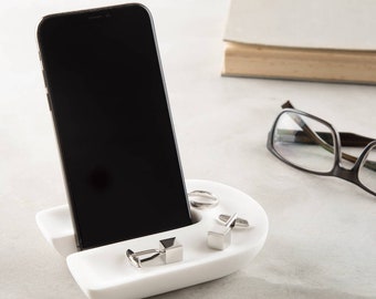 Phone Stand And Accessories Tray For Him