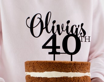 Personalised Milestone Birthday Acrylic Cake Topper