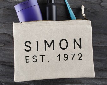 Personalised Established Wash Bag