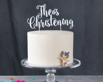 Personalised Christening Cake Topper