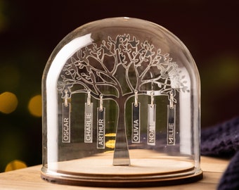 Personalised Family Tree Dome Decoration Additional Tag