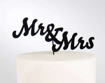 Mr And Mrs Wedding Cake Topper