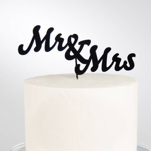 Mr And Mrs Wedding Cake Topper image 1