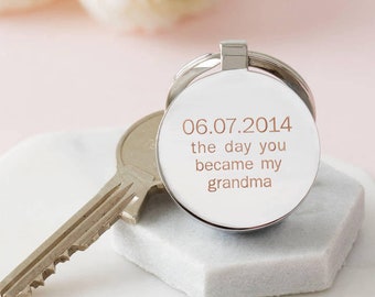 Personalised Day You Became My Grandma Keyring