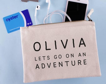 Personalised Travel Adventure Pouch