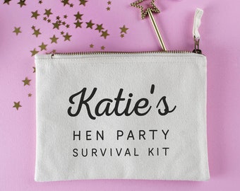 Personalised Hen Party Survival Pouch