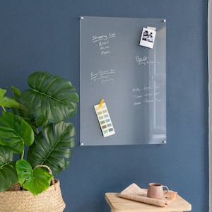 Clear Acrylic Dry Erase Notice Board For Home, Stylish Planner, Busy Family Organiser, Dry Erase Notice Board, Family Home Life Essentials image 1