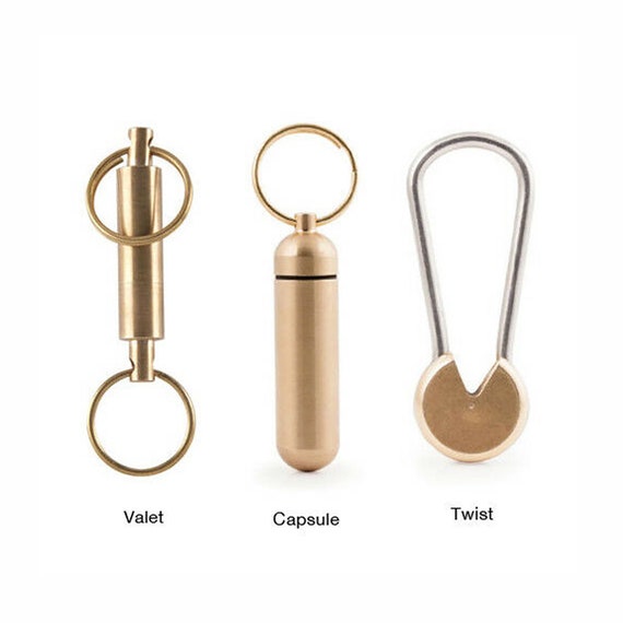 Brass Keyring, Valet Keyring, Capsule Keyring, Twist Keyring 