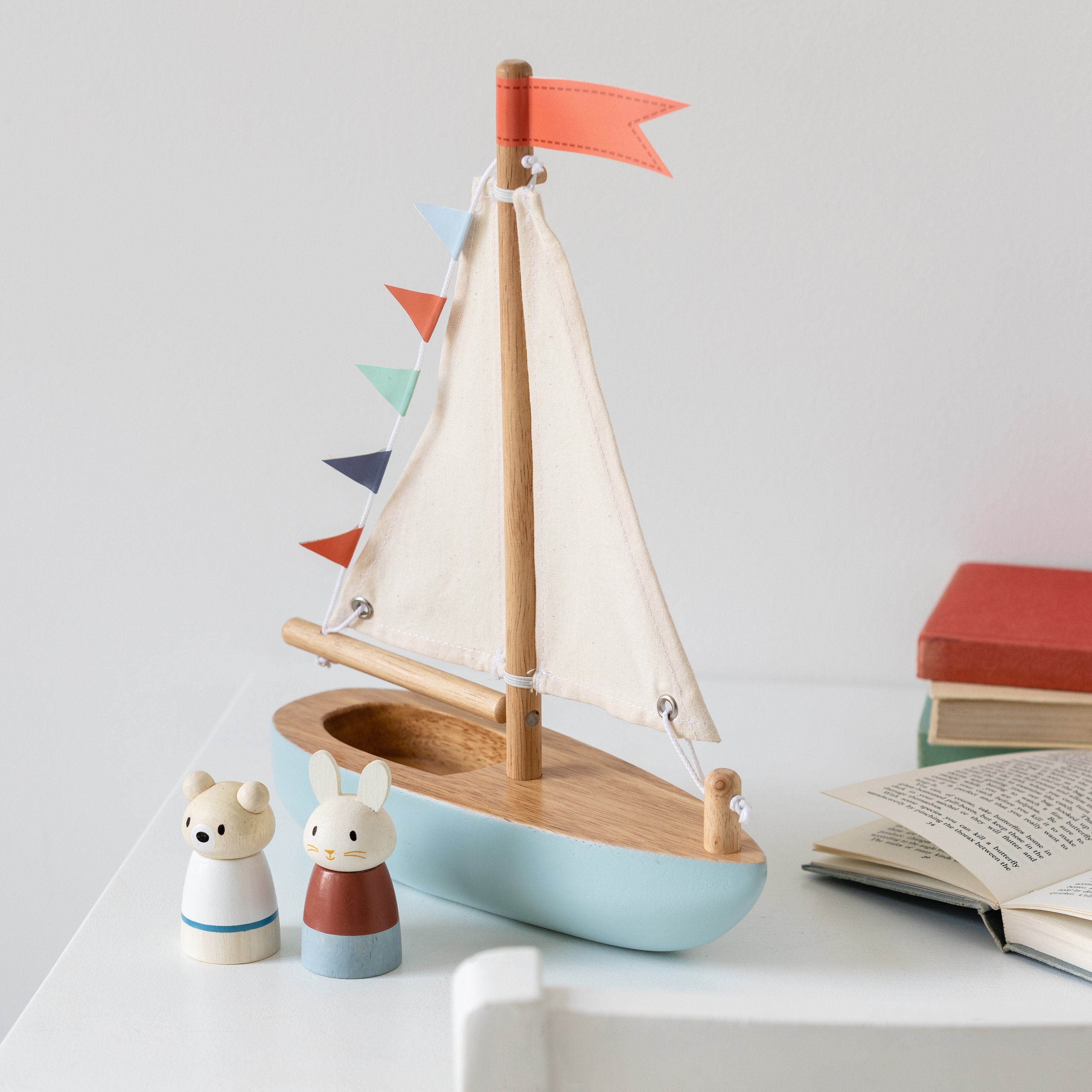 toy sailboat wooden