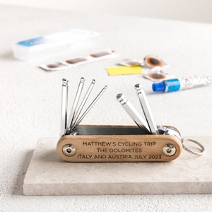 Wooden Bicycle Allen Keys Tool Kit, Personalised Cycling Gift, Bespoke Bicycle Allen Keys, Cycling Repair, Triathlon Cyclist Biking For Him