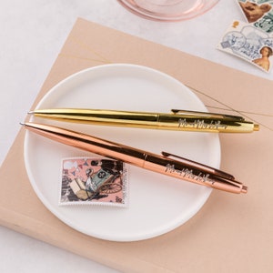 Stylo de mariage gravé personnalisé Mr And Mrs