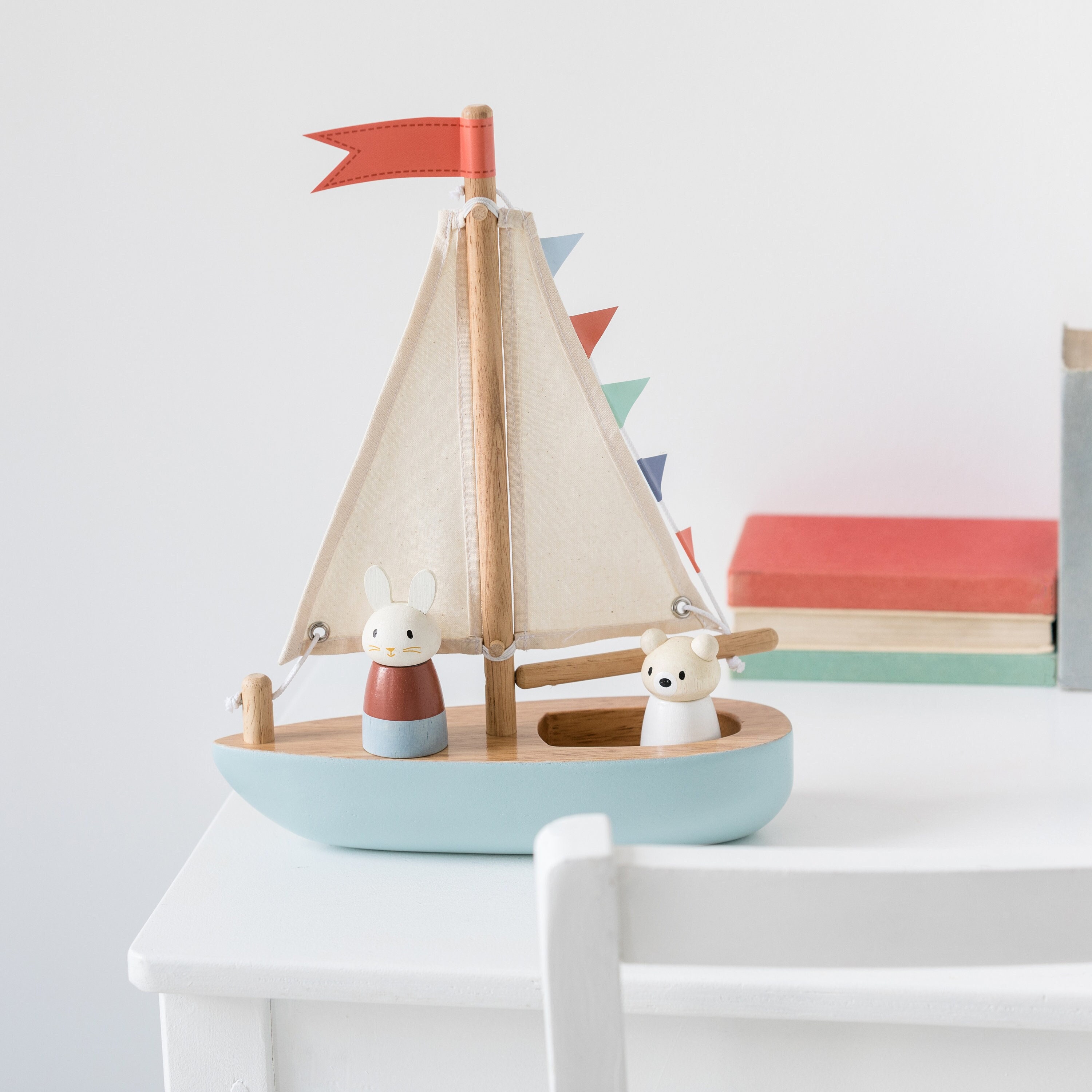 Wooden Sail Away Boat Toy Wooden Toys Eco Toys Sustainable Etsy