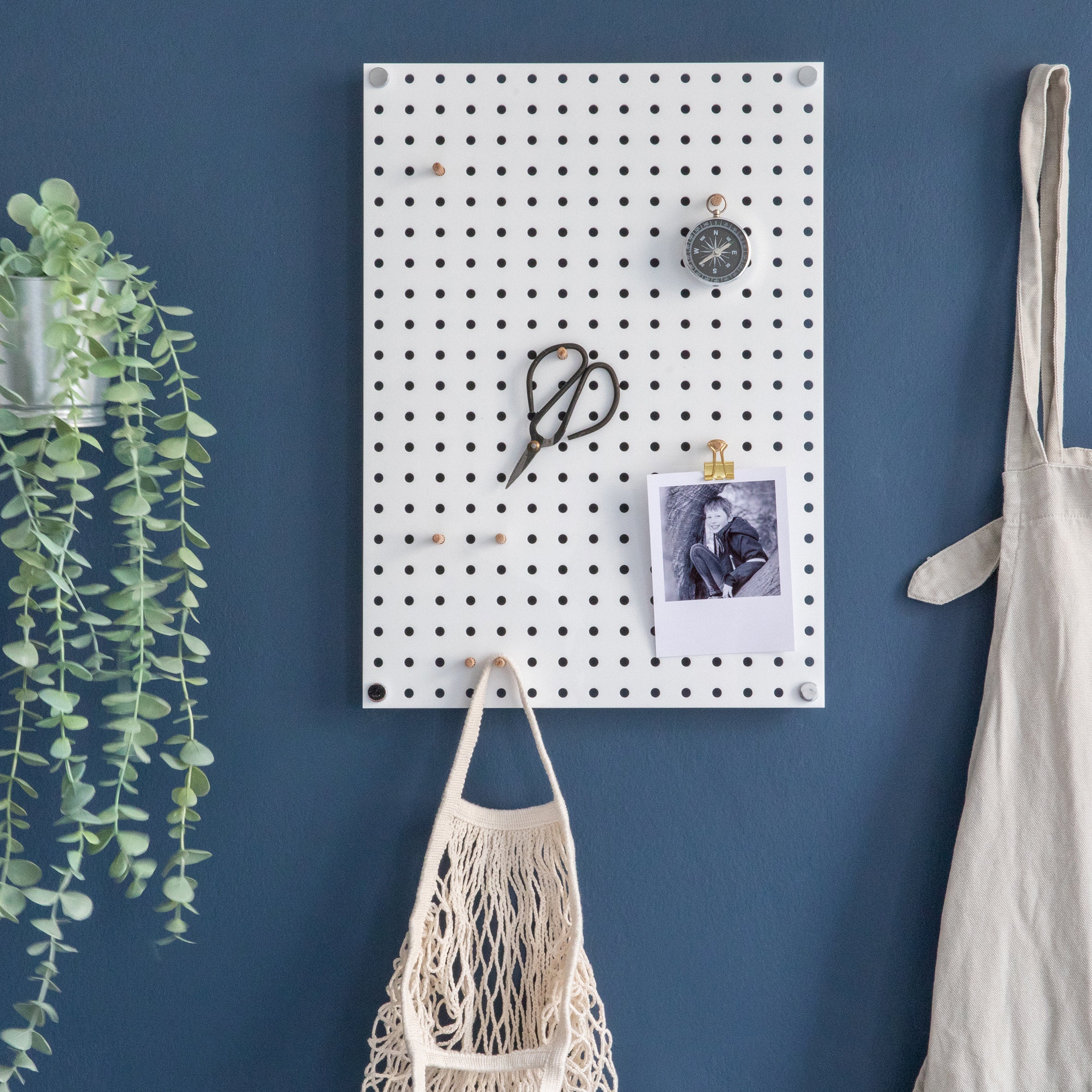 White Pegboard With Wooden Pegs Etsy UK