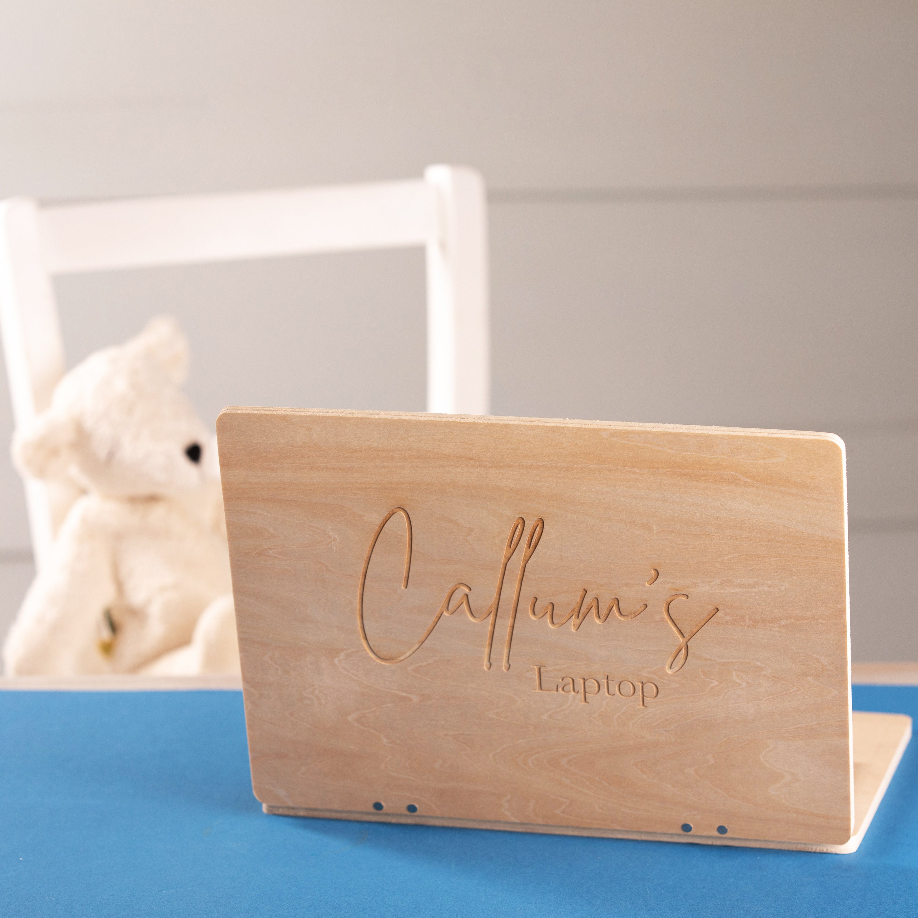 Personalised Wooden Laptop Toy Traditional Wooden Toys Eco Etsy