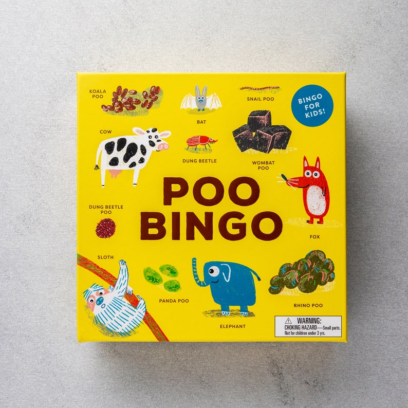 Poo Bingo Game Funny Games for Children Poo Games for Boys Etsy Australia