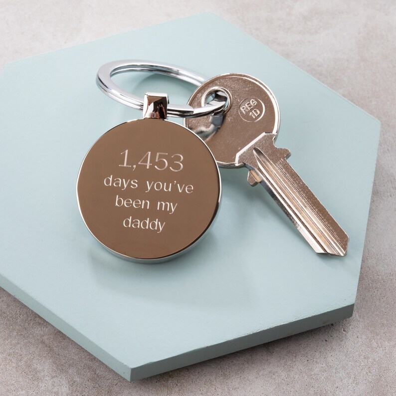 Personalised Days You've Been My Daddy Keyring image 2