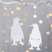 Personalised Penguin Christmas Decoration, White Penguin Decoration, Christmas Essentials, Bespoke Penguin Decoration, Penguin Lover Gifts 