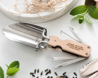 Personalised Father's Day Gardening Trowel Multi Tool, Garden Essentials, Gardening Gifts For Him, Garden Gifts For Her, Outdoor Essentials