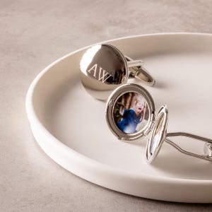 Engraved Locket Cufflinks For Him
