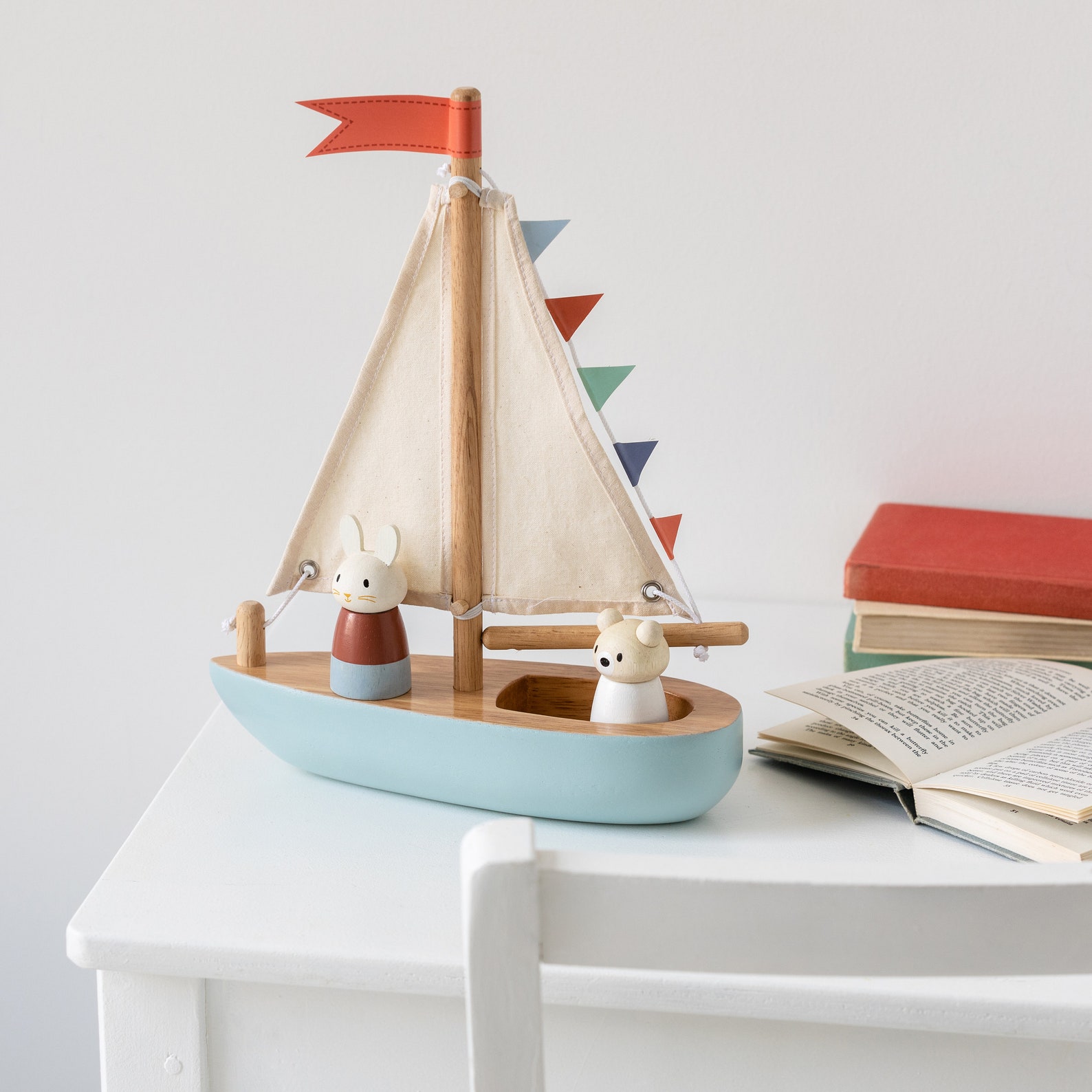 Wooden Sail Away Boat Toy Wooden Toys Eco Toys Sustainable Etsy