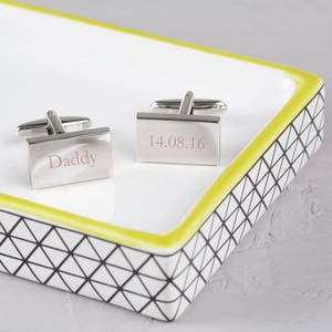 Personalised Engraved Cufflinks For Him, Custom Engraved Gift For Daddy, First Time Dad, Best Dad Gifts, Birthday Anniversary Celebrate Gift