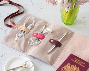 Pink Tech Roll For Her, Travelling Essentials