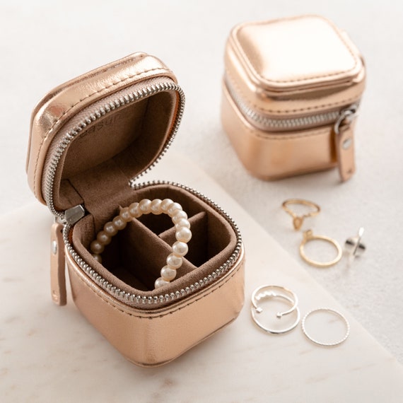 Cube Travel Jewellery Box for Her, Spring Gifts for Her, Travel
