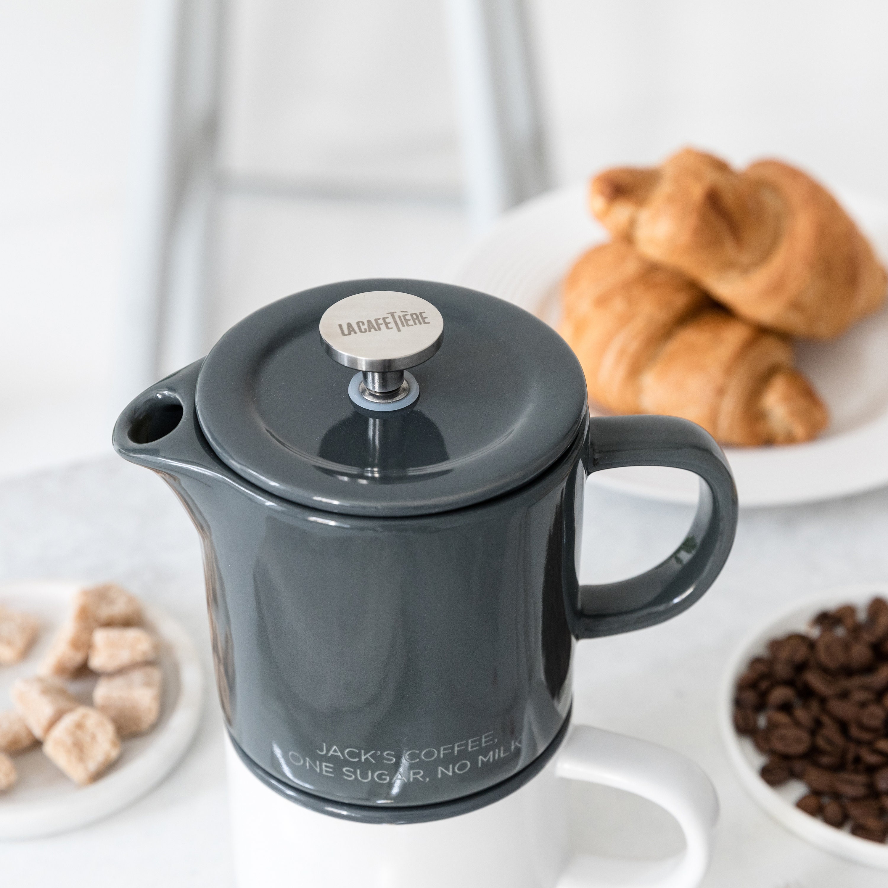 Le Creuset Oyster Grey Stoneware Ceramic French Press + Reviews