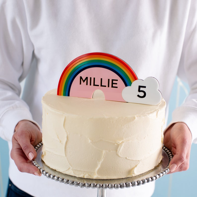 Personalised Rainbow Cake Topper image 2