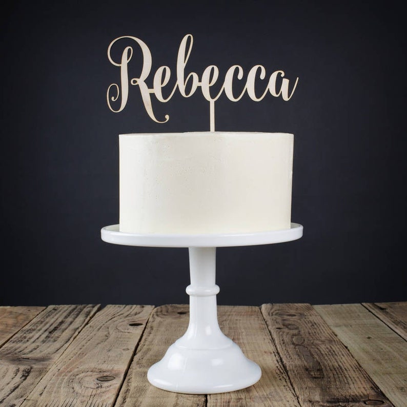 Personalised Wooden Cake Topper image 1