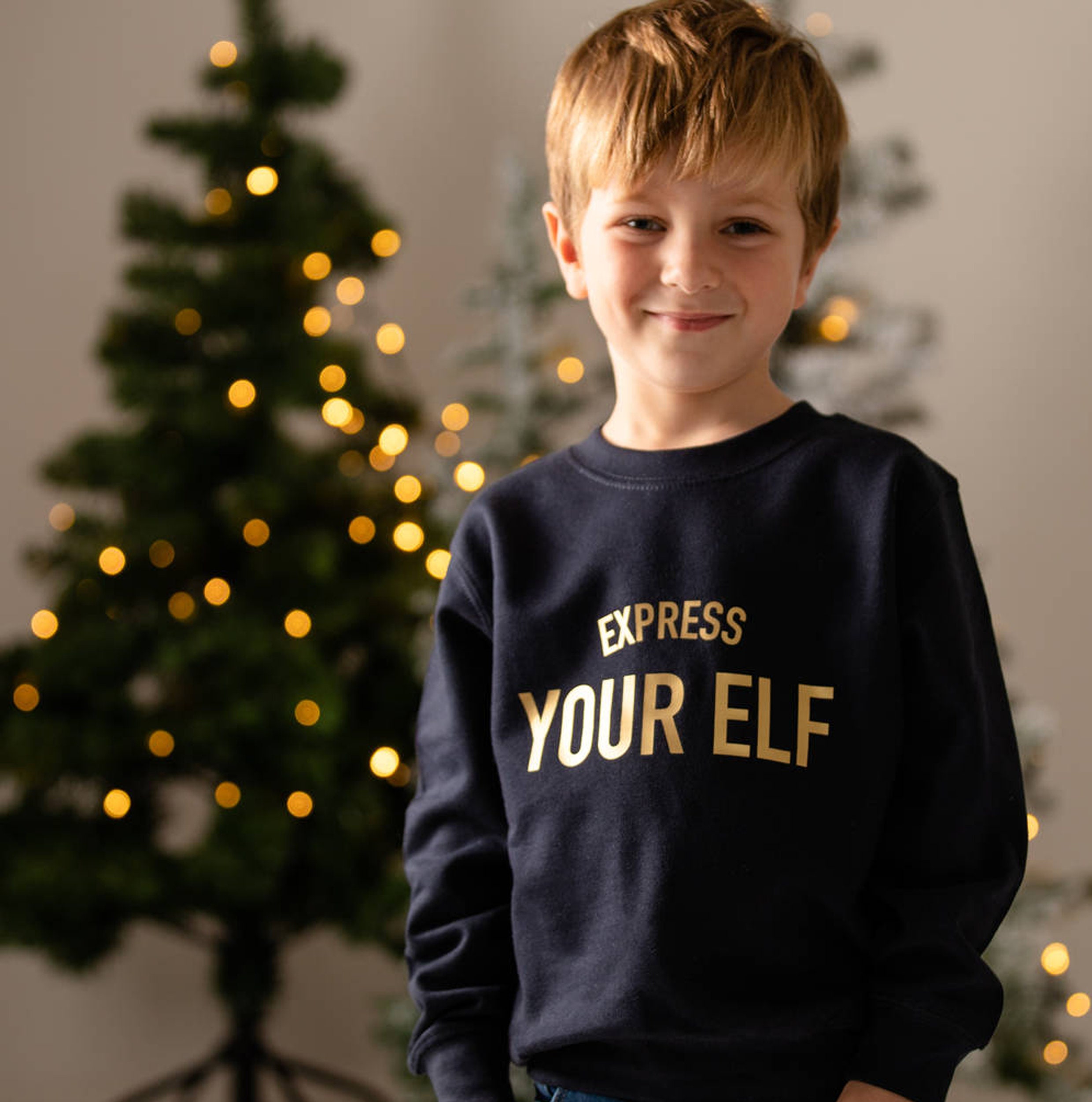 Christmas Jumper Boys Festive Elf Kids Sweatshirt 