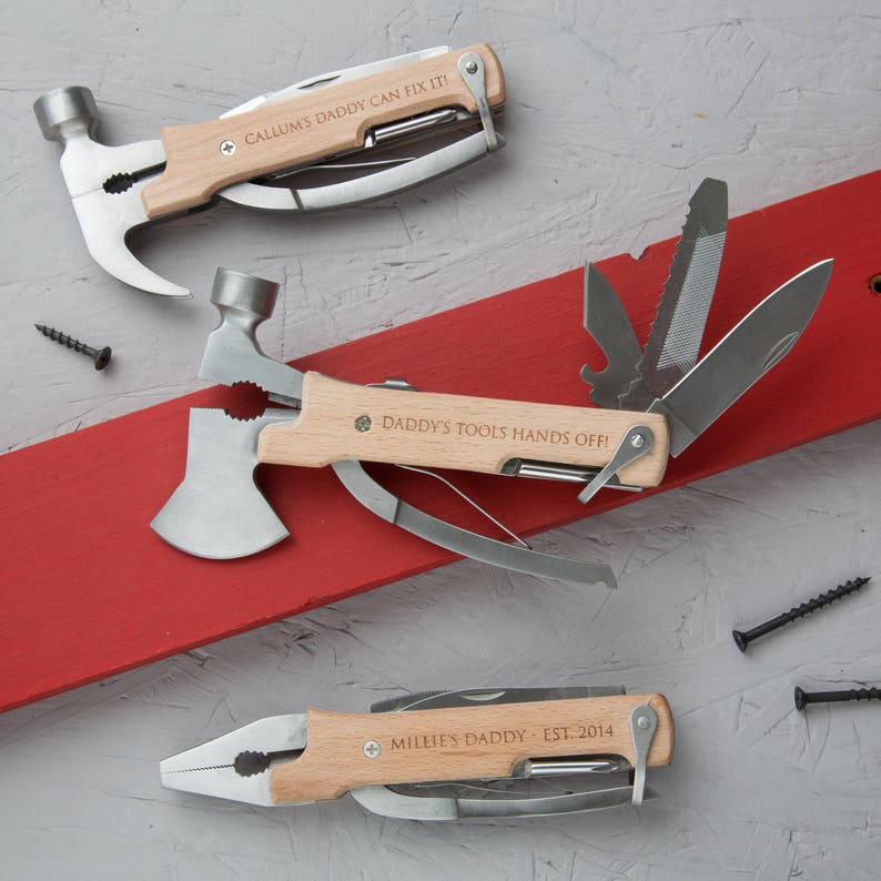 Personalised Hammer Multi Tool Kit DIY Dad Home Improvement Etsy UK