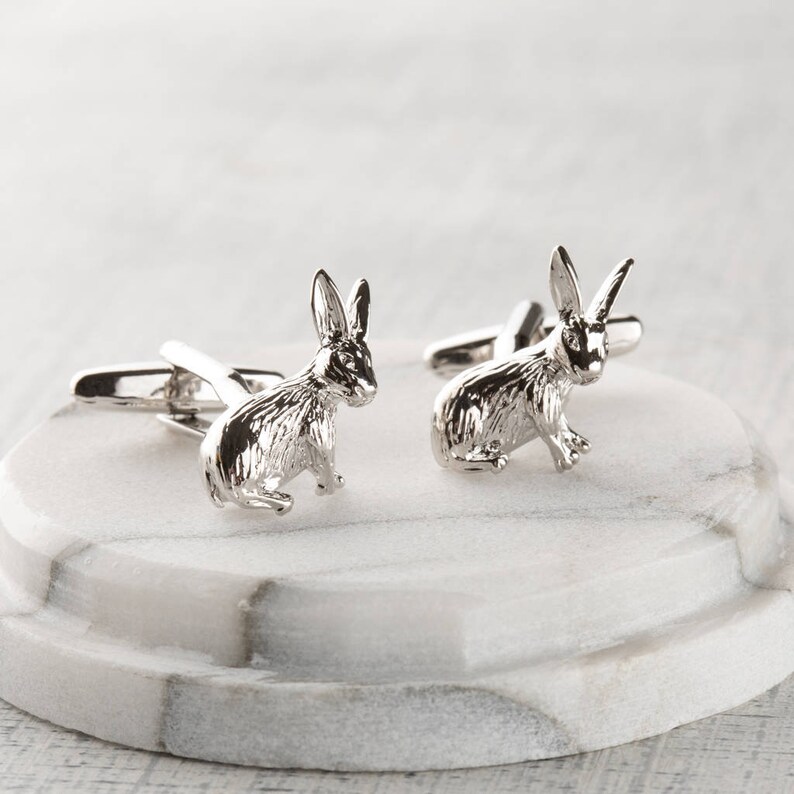 Silver Hare Cufflinks