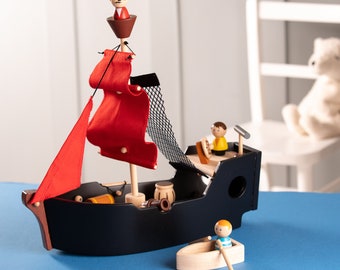 Pirate Ship Toy, Luxury Birthday Gifts, Pirate Gifts, Eco Gifting, Ahoy There Pirate, Pirate Treasure Toy, Pirate Gift For Boys