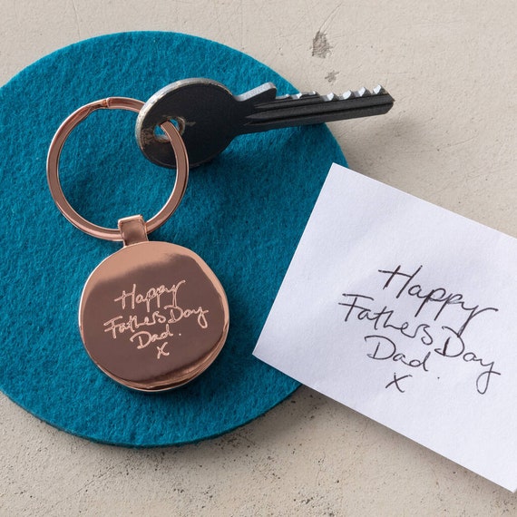 Handwriting engraved keyring sale