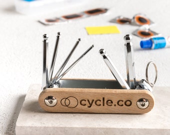 Personalised Company Logo Allen Keys Tool Kit, Corporate Cycling Gifts, Bespoke Cycling Tools, Company Branded Bicycle Allen Keys Tool Gift